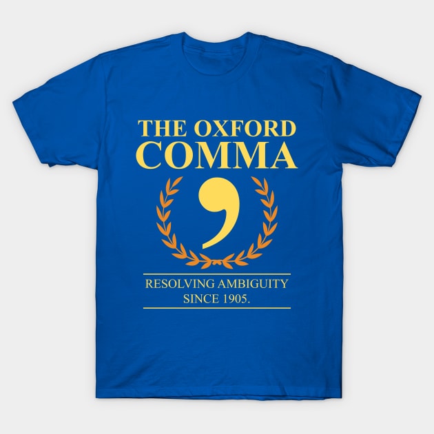 The Oxford Comma English Teacher Grammar Police T-Shirt by swissles